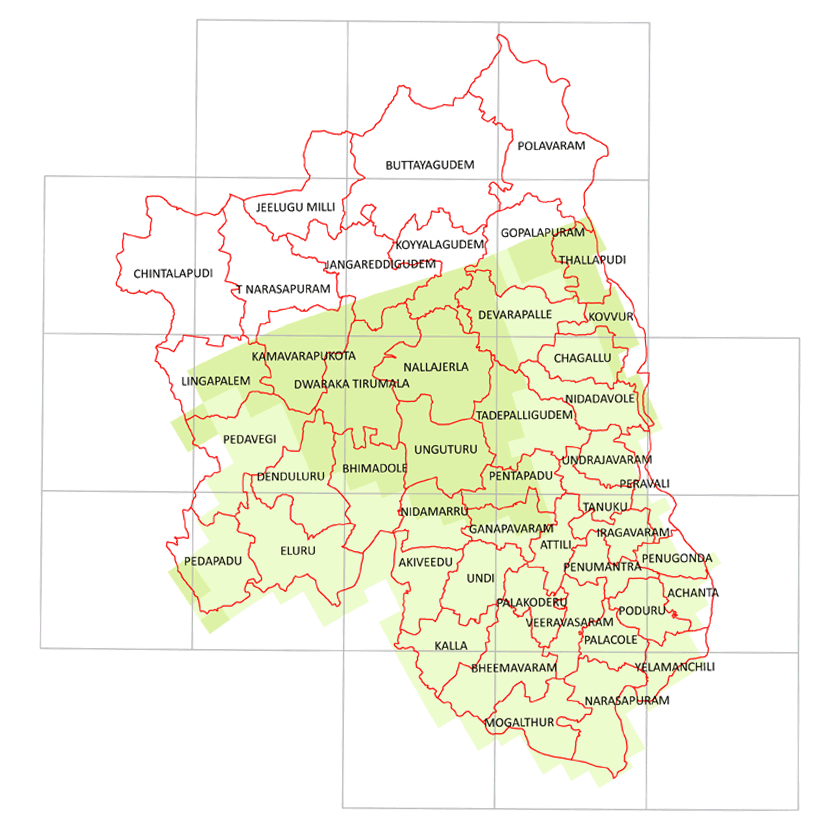 Storm surge inundation map for cyclone with wind speed